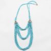 Heated Turquoise stone multiple strings necklace